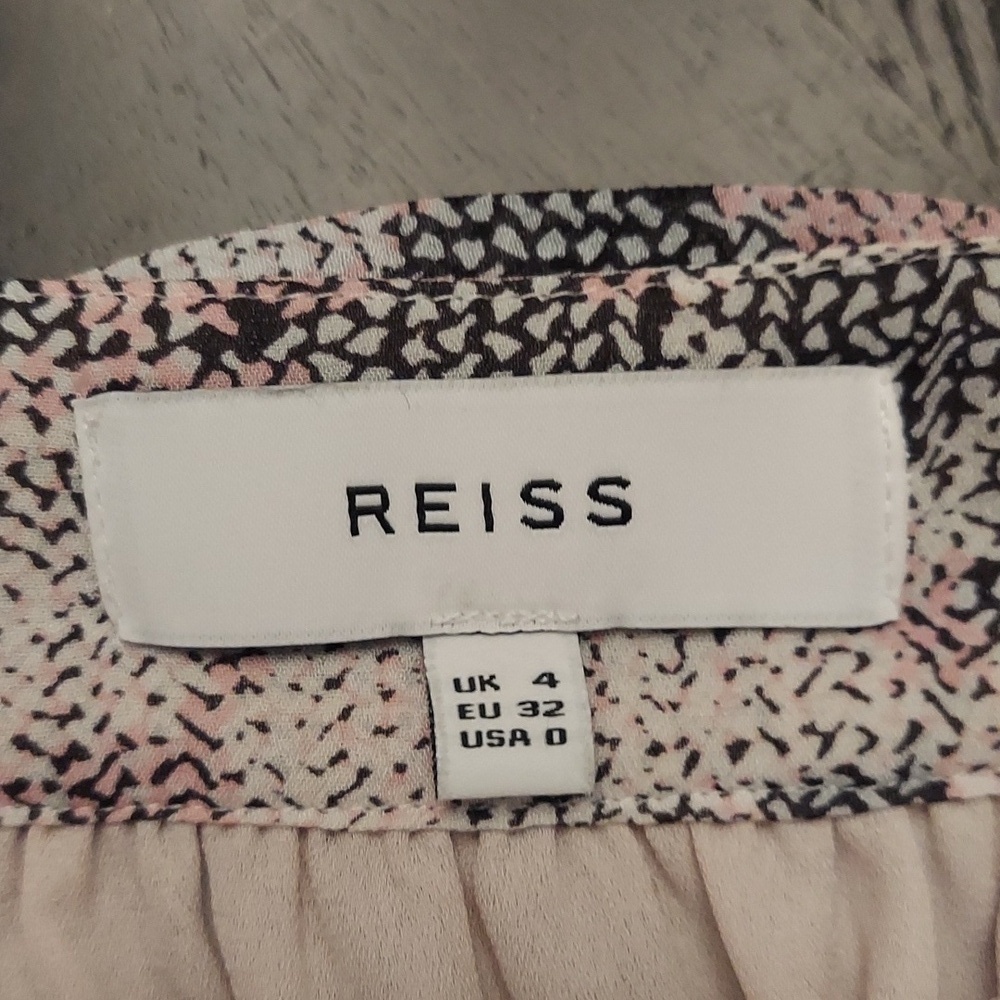 REISS Jonah Circle Print A Line Mini Skirt 4 Date Night Summer Flowy Breathable - Picture 9 of 14